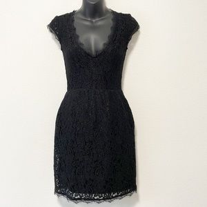 Aritzia Babaton Black Lace Dress